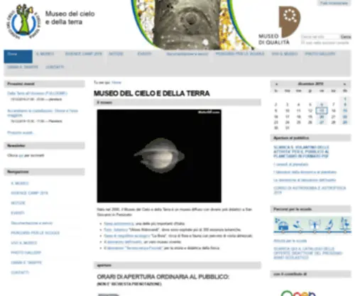 Museocieloeterra.org(Museo del cielo e della terra) Screenshot