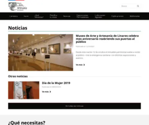 Museodelinares.cl(Inicio) Screenshot
