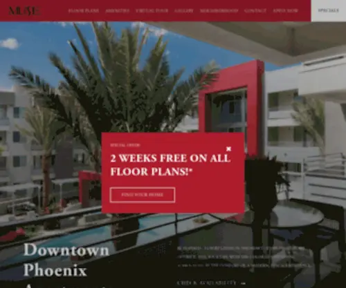 Musephoenix.com(Luxury apartments for rent in phoenix) Screenshot