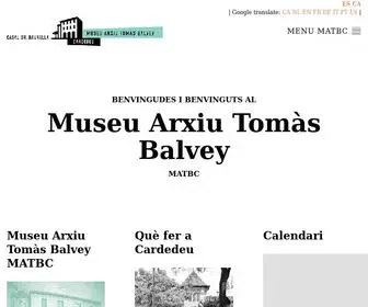 Museudecardedeu.cat(Museu Arxiu Tomas Balvey de Cardedeu) Screenshot