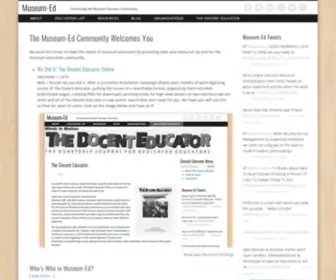 Museum-ED.org(Connecting the Museum Education Community) Screenshot