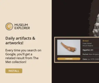 Museumexplorer.xyz(Daily artifacts &amp; artworks) Screenshot