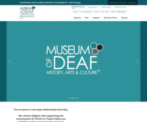 Museumofdeaf.org(Museum of Deaf History) Screenshot