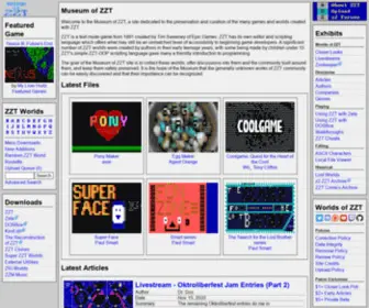 MuseumofZZT.com(The Museum of ZZT) Screenshot