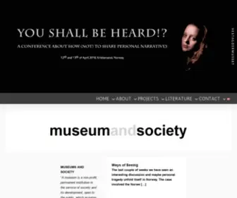 Museumogsamfunn.no(En nettside om museenes samfunnsrolle) Screenshot