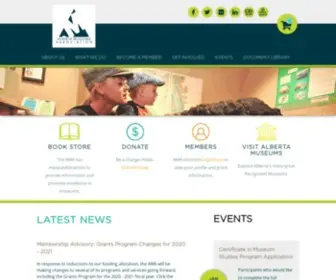 Museums.ab.ca(Alberta Museums Association) Screenshot