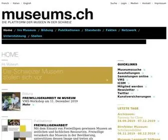 Museums.ch(Alle Museen der Schweiz stellen sich vor) Screenshot