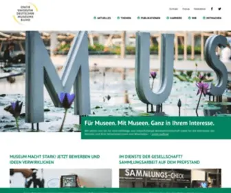 Museumsbund.de(Der bundesweite Interessenverbands der Museen und ihrer Mitarbeiterinnen und Mitarbeiter) Screenshot