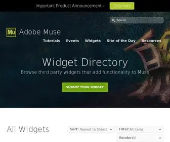 Musewidgets.com(Adobe Muse Widget Directory) Screenshot