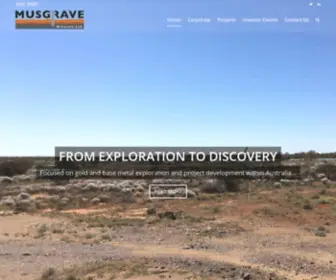 Musgraveminerals.com.au(Musgrave Minerals is an Australia focused gold and base metal exploration company) Screenshot