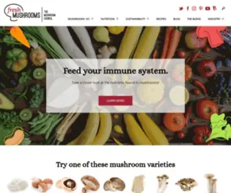 Mushroominfo.com(The Mushroom Council) Screenshot