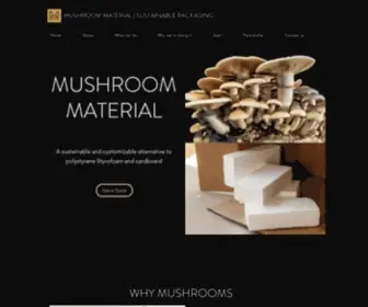 Mushroommaterial.com(Sustainable Compostable Packaging) Screenshot