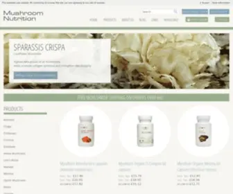 Mushroomnutrition.com(Mushroom Nutrition Home) Screenshot