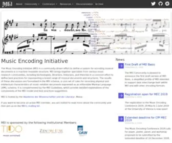 Music-Encoding.org(Music Encoding Initiative) Screenshot