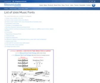 Music-Fonts.com(1000 Music Fonts) Screenshot