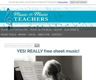 Music-For-Music-Teachers.com(Free Sheet Music for Teachers of Piano) Screenshot