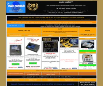 Music-Market.ch(Music-Market Vente en ligne de materiel pour la production musicale) Screenshot
