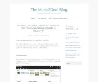 Music2Dealblog.com(The exclusive network for the music industry) Screenshot