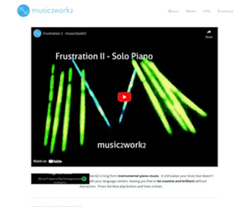 Music2Work2.com(Music to Work to) Screenshot