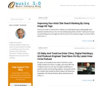 Music3Point0.com(Music 3.0 Music Industry Blog) Screenshot