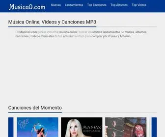 Musica0.com(Música Online) Screenshot