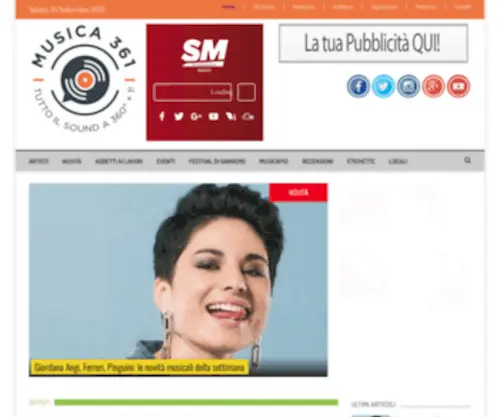 Musica361.it(Il Giornale della Musica Italiana) Screenshot