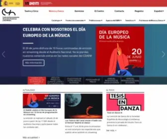 Musicadanza.es(Centro de Documentación de las Artes Escénicas y de la Música (CDAEM)) Screenshot