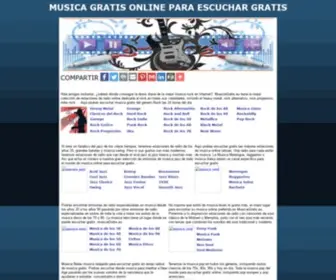 Musicagratis.eu(Musica gratis online Escuchar radios de musica Online gratis sin descargar y sin registrarse) Screenshot