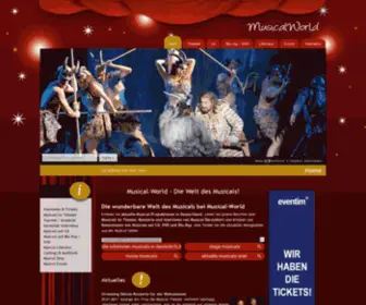 Musical-World.de(Musicals, Konzerte, Shows in Bildern und Berichten) Screenshot
