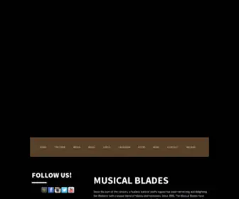 Musicalblades.com(Home page of . It's time to GET YOUR PIRATE ON with the nations premier) Screenshot