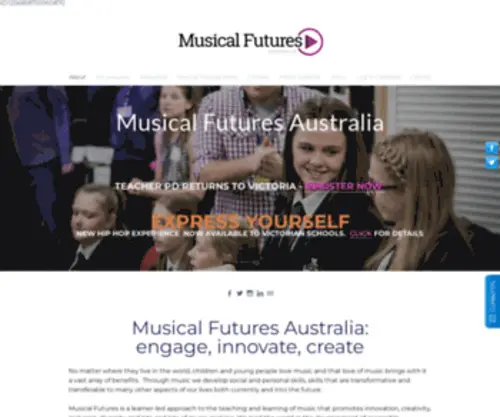 Musicalfuturesaustralia.org(Musical Futures Australia) Screenshot