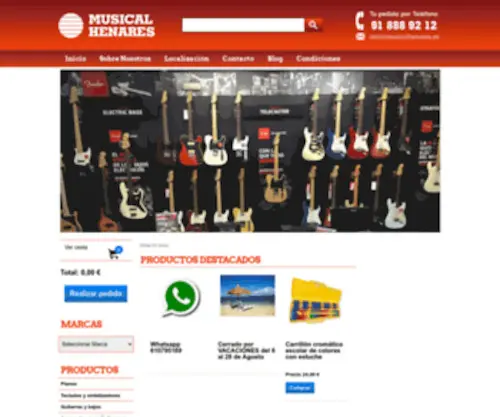 Musicalhenares.es(Tienda de instrumentos musicales) Screenshot