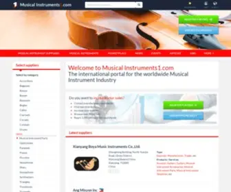 Musicalinstruments1.com(B2B portal for the Musical Instrument Industry) Screenshot