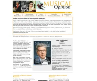 Musicalopinion.com(Musical Opinion Classical Music Magazine UK) Screenshot