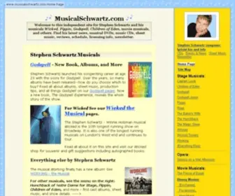 Musicalschwartz.com(Stephen Schwartz and his musicals Wicked) Screenshot