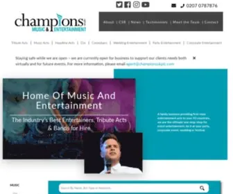 Musicandbands.co.uk(Champions Music & Entertainment) Screenshot