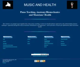 Musicandhealth.co.uk(This site) Screenshot