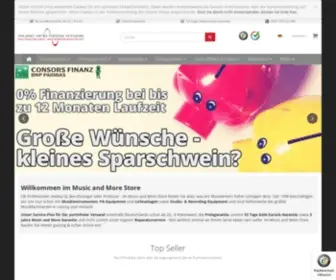 Musicandmorestore.de(Music and More Store) Screenshot