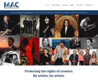 Musicartistscoalition.com(Music Artists Coalition) Screenshot