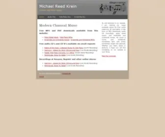 Musicaseria.com(The Concert and Piano Music of Michael Reed Krein) Screenshot