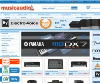 Musicaudio.pl(Sklep muzyczny online z gitarami i instrumentami) Screenshot