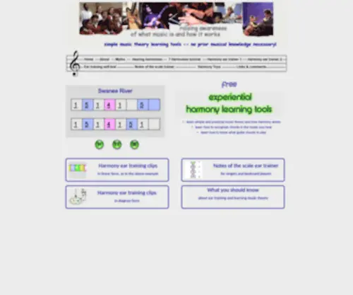 Musicawareness.com(Simple music and harmony online tutorial) Screenshot