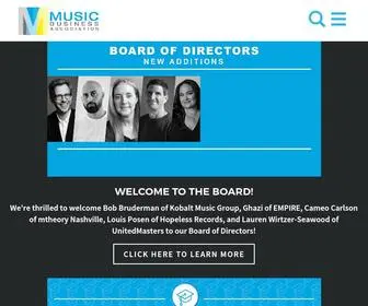 Musicbiz.org(The Music Business Association) Screenshot