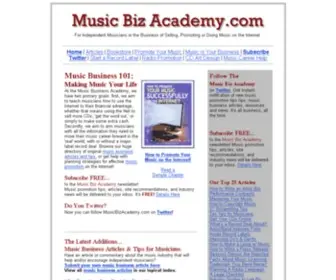 Musicbizacademy.com(The Music Biz Academy) Screenshot