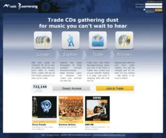 Musicboomerang.com(MusicBoomerang Used CD Trading) Screenshot