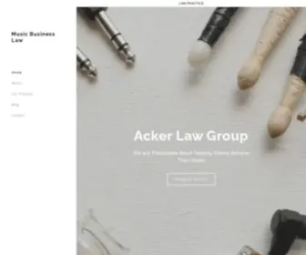 Musicbusinesslaw.com(Acker Law Group) Screenshot