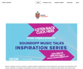 Musiccalgary.ca(MUSIC CALGARY) Screenshot