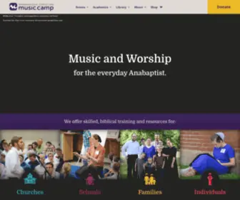 Musiccamp.info(Music training for everyday Anabaptists) Screenshot