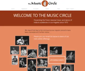 Musiccircle.org(The Music Circle offers the best Indian classical music in Los Angeles) Screenshot