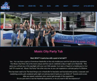 Musiccitypartytub.com(Nashville Party Bus with Hot Tub or Pool) Screenshot